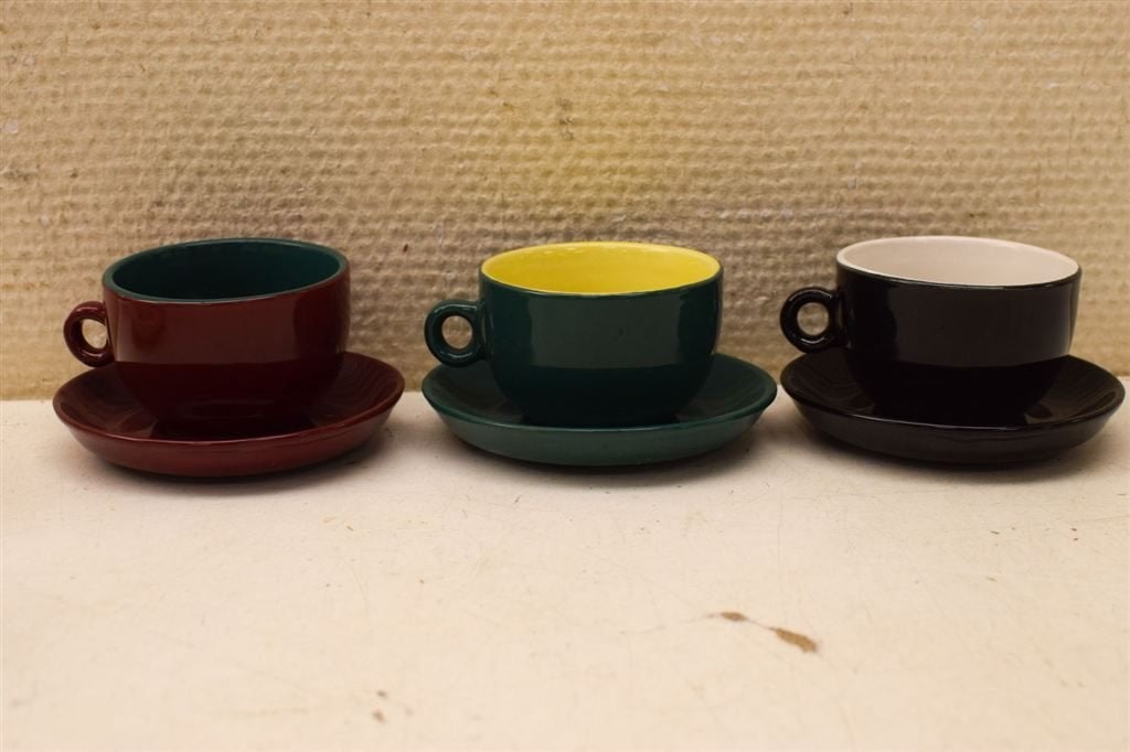 la bella 12 delig espresso kopjes en schoteltjes 46659, Huis en Inrichting, Keuken | Servies, Gebruikt, Ophalen of Verzenden, Bord(en)