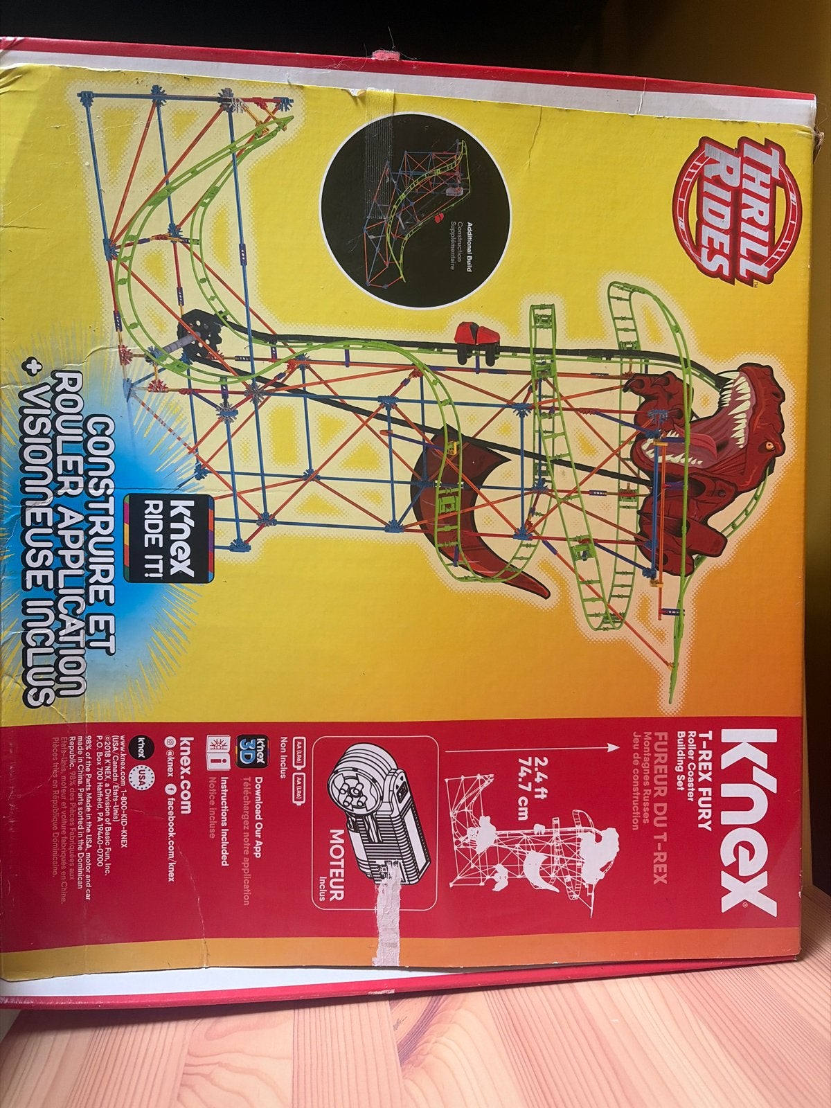 K'nex T-Rex Fury Achtbaan Bouwset met Motor, Kinderen en Baby's, Speelgoed | Bouwstenen, Ophalen, Nieuw, K'nex