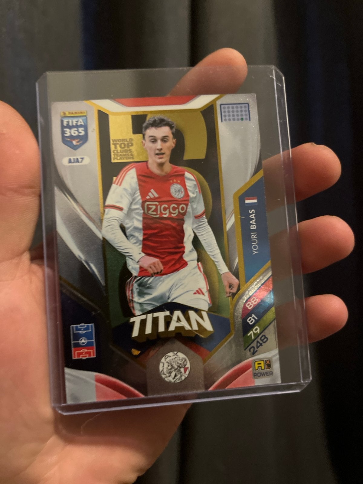 FIFA 365 Youri Baas Ajax Spelerskaart Titan, Ophalen of Verzenden, Zo goed als nieuw, Ajax, Spelerskaart