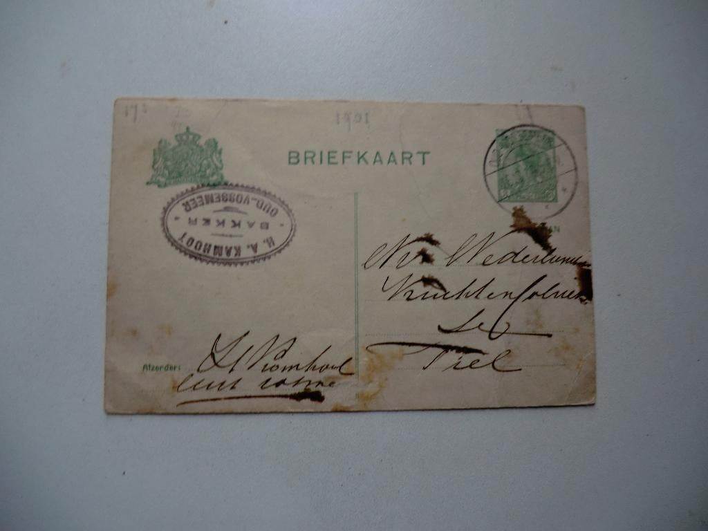 Tiel,Oud Vossemeer,Vruchtenfabriek,Flipje Tiel,1919, Ophalen of Verzenden, Voor 1920, Gelopen, Gelderland