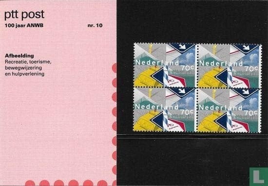 Postzegelmapje M10 -100 jaar ANWB 1983 NL, Ophalen of Verzenden