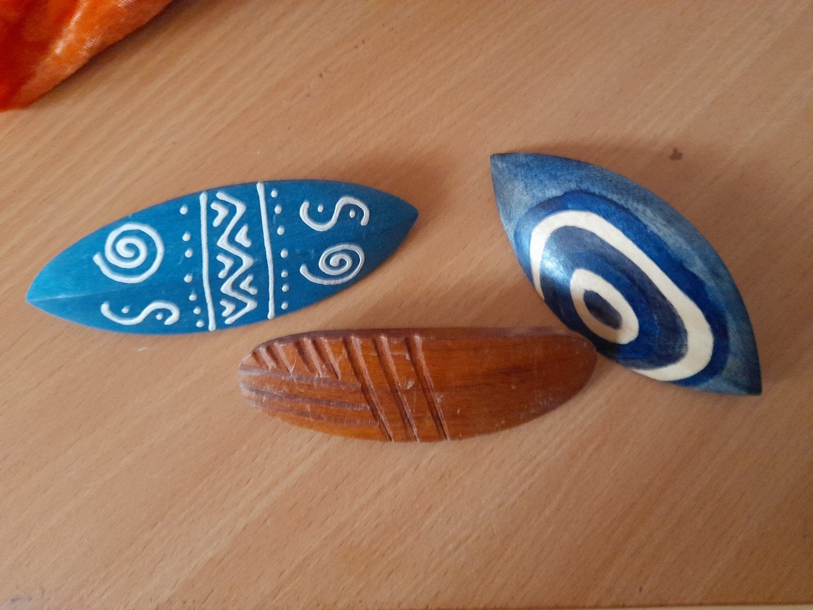 Houten haarspelden en kralenkettingen, Ophalen of Verzenden, Gebruikt, Overige kleuren, Overige materialen
