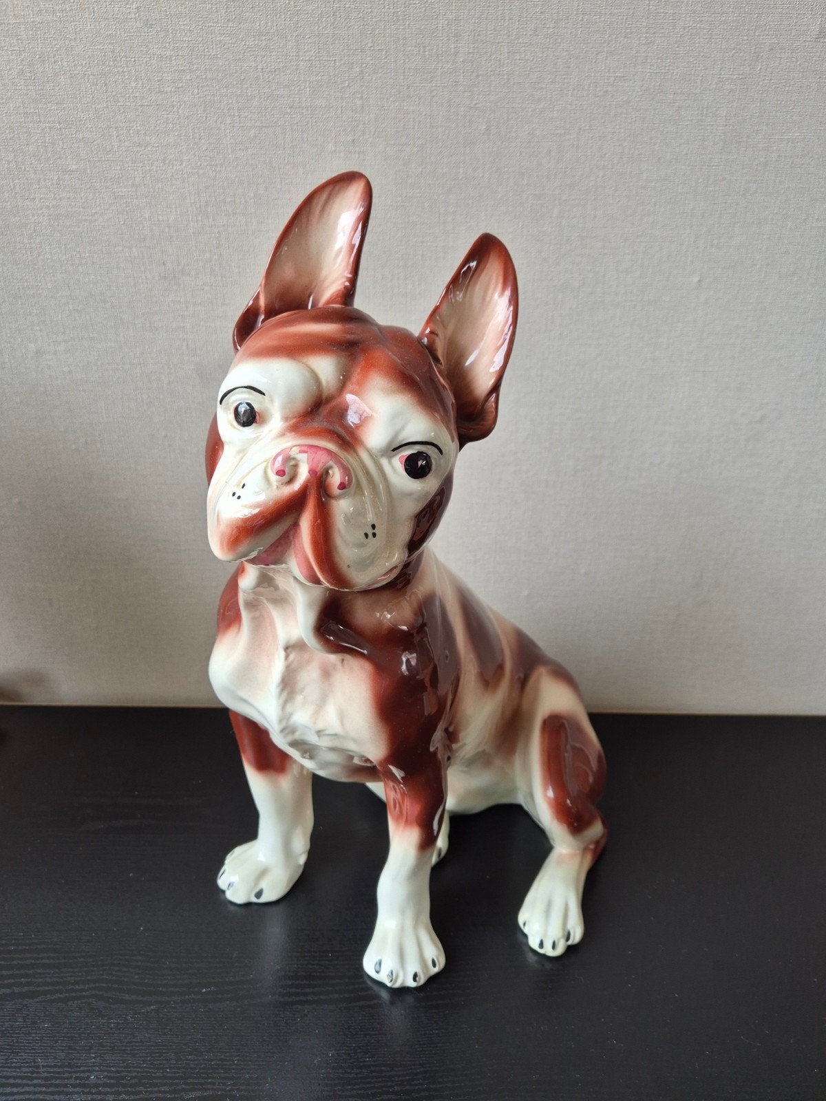 Mooie vintage Boxer beeld, bruin/wit, hond, Ophalen of Verzenden, Bruin, Vintage