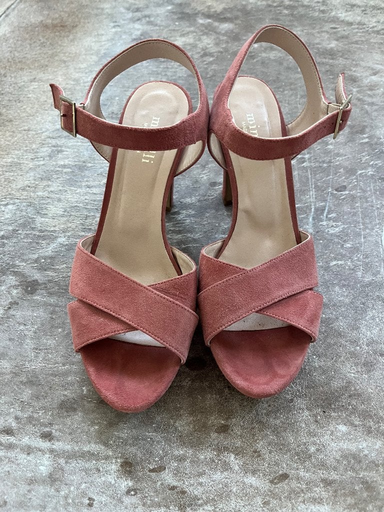 Minelli sandaletten/hakken - maat 40, Ophalen of Verzenden, Zo goed als nieuw, Schoenen met hoge hakken, Roze