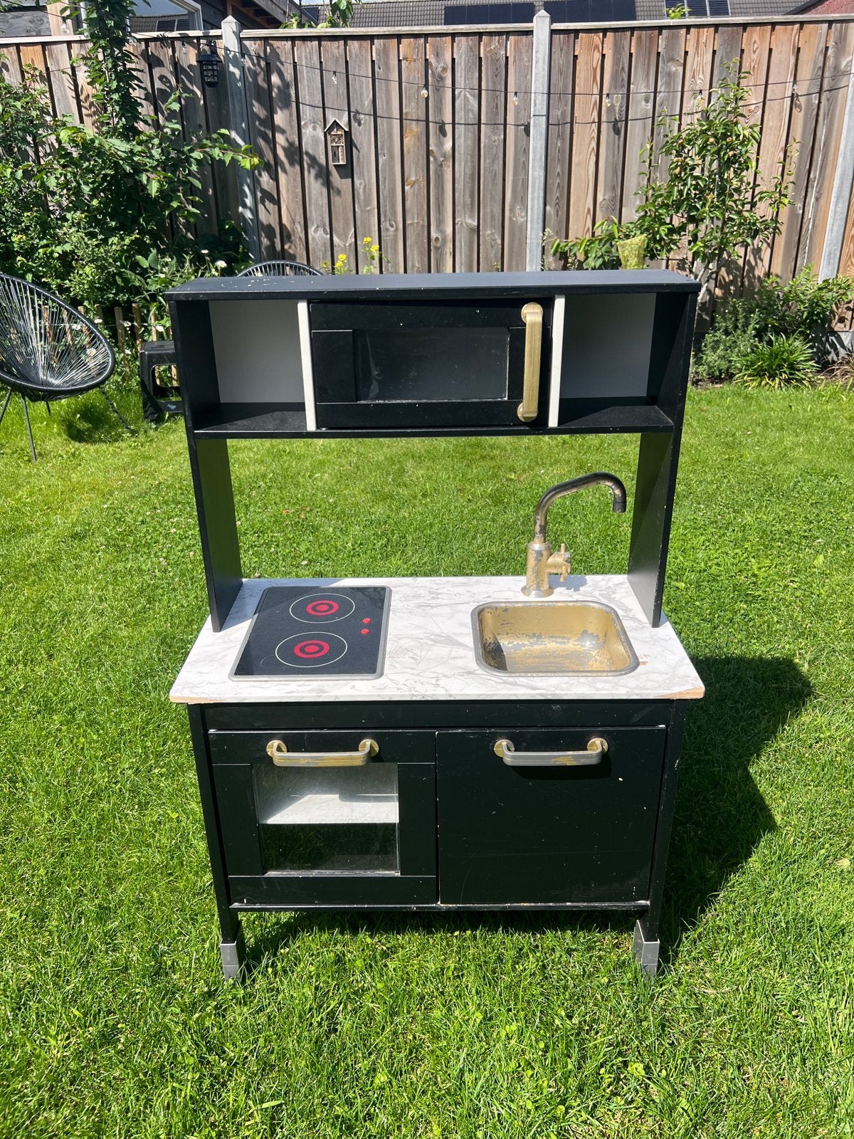 Gepimpte IKEA Duktig Keuken - Zwart/Goud/Marmer, Ophalen, Gebruikt, Jongen of Meisje