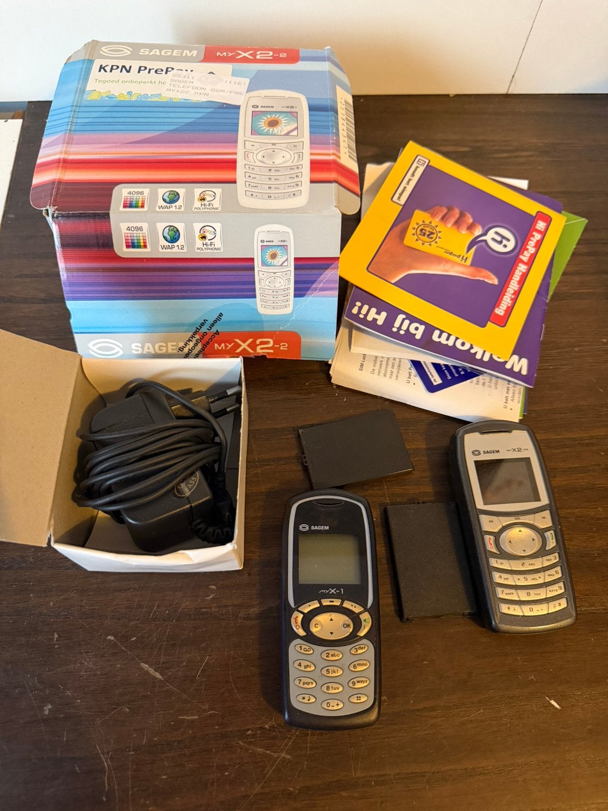 2 vintage Sagem mobiele telefoons + doos, Ophalen of Verzenden, Gebruikt