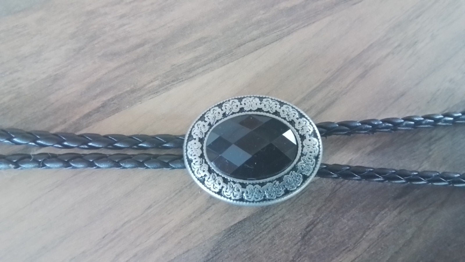 western ketting met zwarte steen, Ophalen of Verzenden, Zo goed als nieuw, Overige materialen, Overige merken