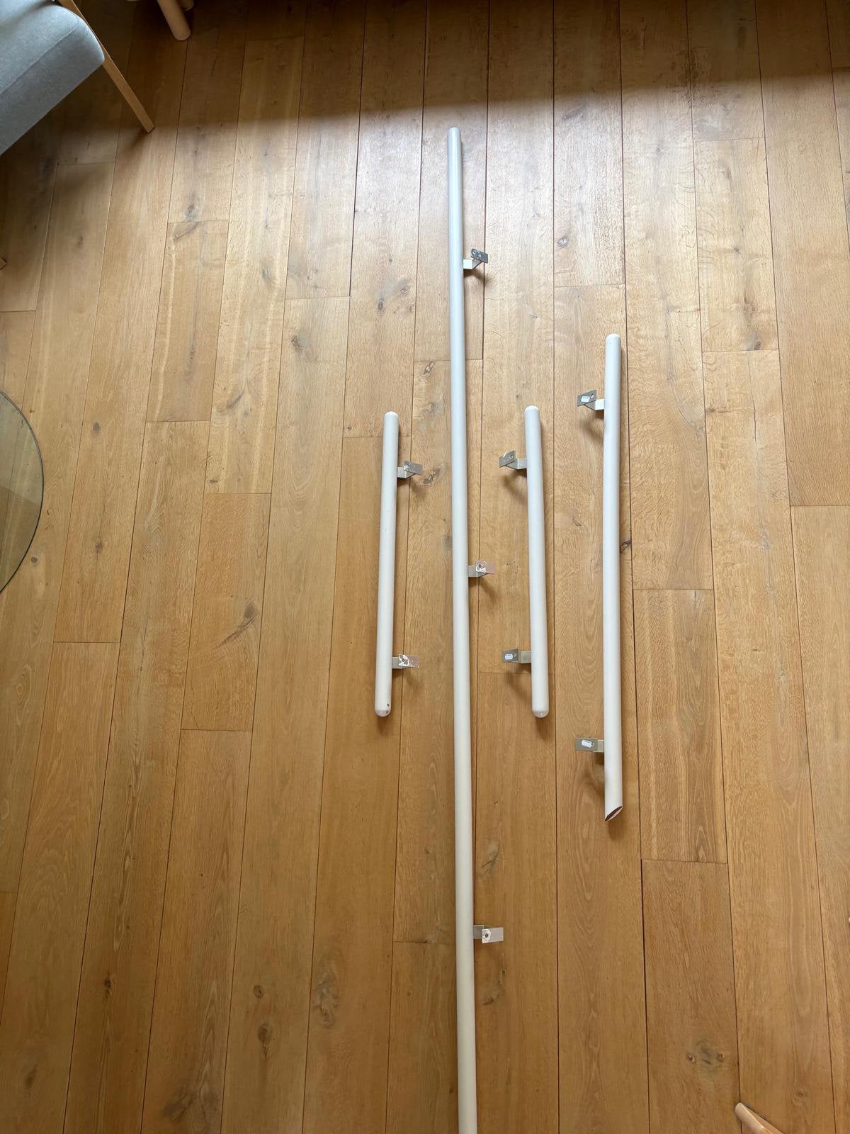 Trapleuningen wit & hout, Doe-het-zelf en Verbouw, Ladders en Trappen, Ophalen of Verzenden, Zo goed als nieuw, Minder dan 2 meter