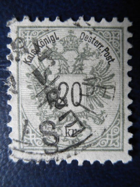 Postzegels Oostenrijk 1883 adelaar nr. 48 d - cat.w. € 400,-, Ophalen of Verzenden, Gestempeld