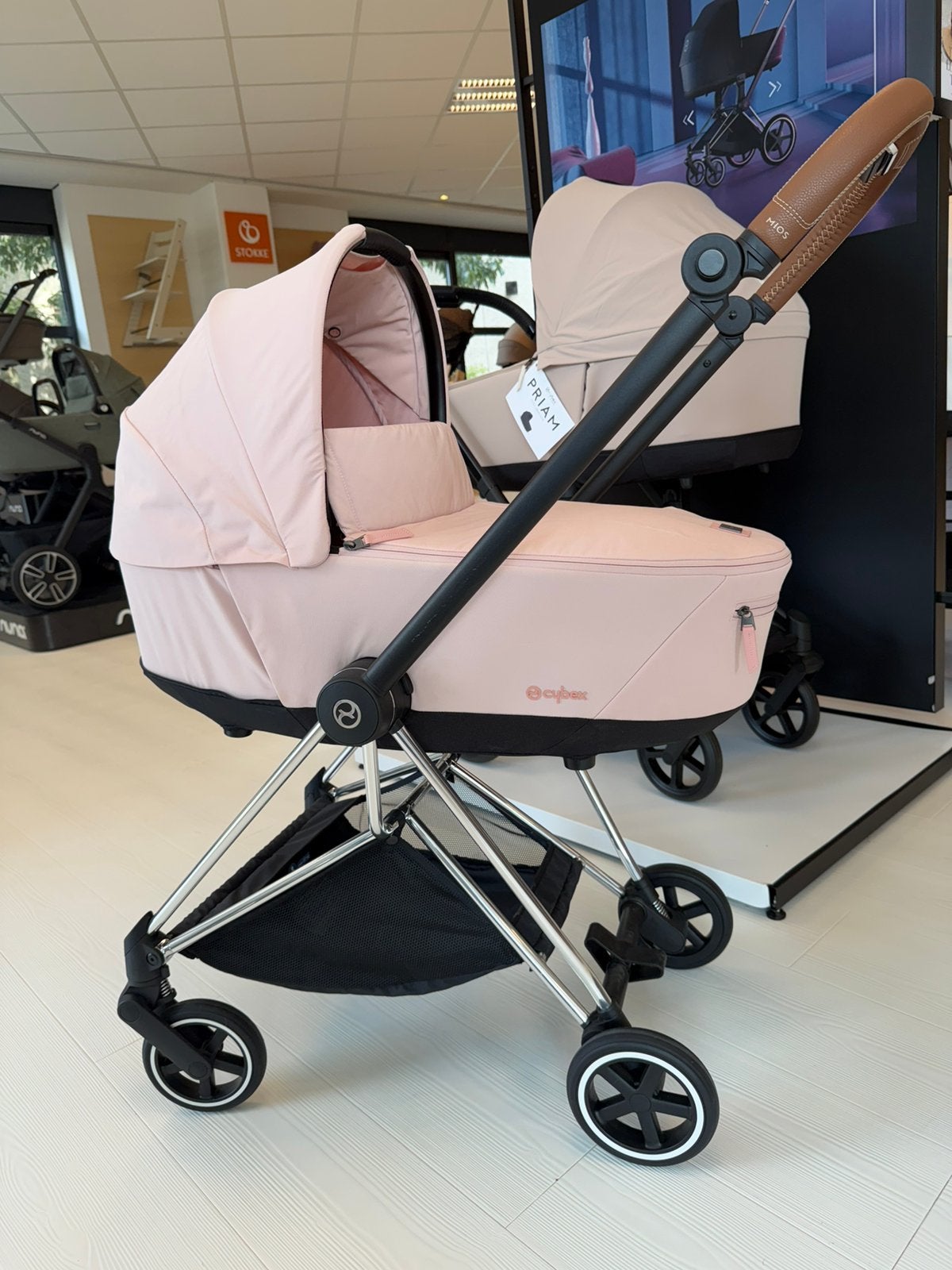Showmodel Cybex Mios Peach Pink - Chrome Brown, Ophalen, Zo goed als nieuw