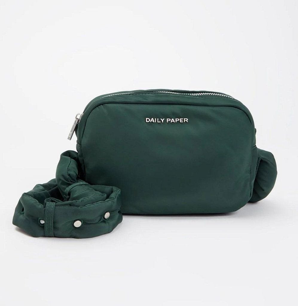 Daily Paper Mohi crossbody tas donkergroen gerecycled nylon, Sieraden, Tassen en Uiterlijk, Verzenden, Nieuw, Groen