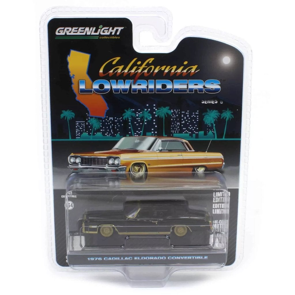 1976 Cadillac Eldorado Convertible Greenlight 1/64 lowrider, Ophalen of Verzenden, Nieuw, Auto
