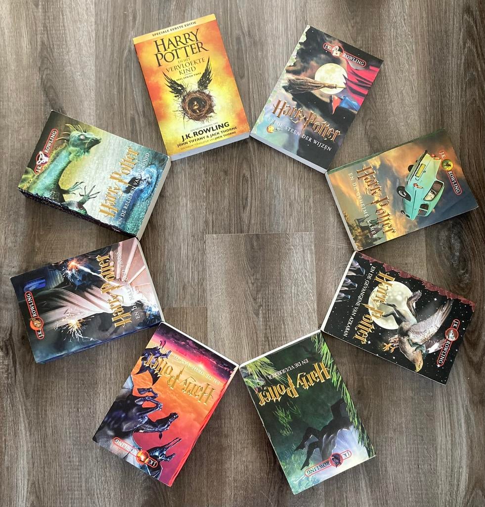 HARRY POTTER 1 t/m 8 - J. K. Rowling, Boeken, Ophalen of Verzenden, Gelezen