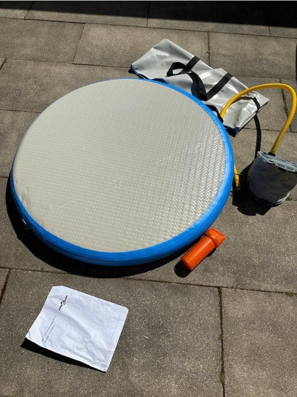 Opblaasbaar turnmatje / airtrack met pomp, Ophalen of Verzenden, Zo goed als nieuw