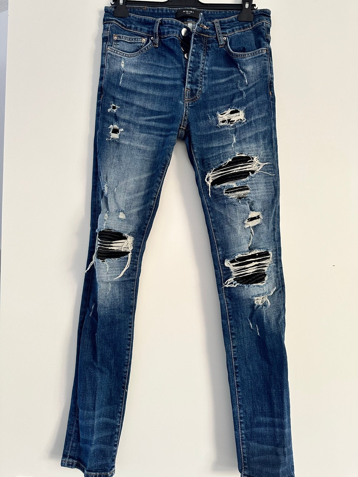 Amiri stijl jeans - Zeer goede kwaliteit, Kleding | Heren, Ophalen of Verzenden, Zo goed als nieuw, Blauw, W32 (confectie 46) of kleiner