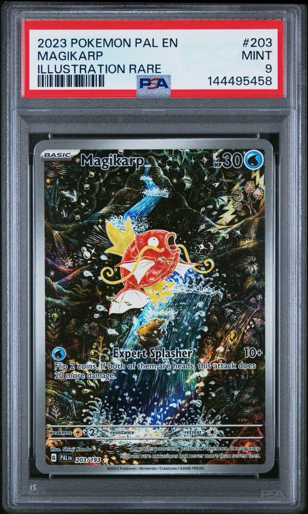 Pokemon Magikarp #203 PSA 9 Paldea Evolved, Hobby en Vrije tijd, Verzamelkaartspellen | Pokémon, Ophalen of Verzenden, Zo goed als nieuw
