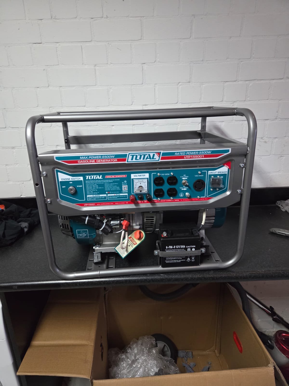 TOTAL UTP155001 benzinegenerator in nieuwstaat., Ophalen of Verzenden, Nieuw, Minder dan 5 kVA, Benzine