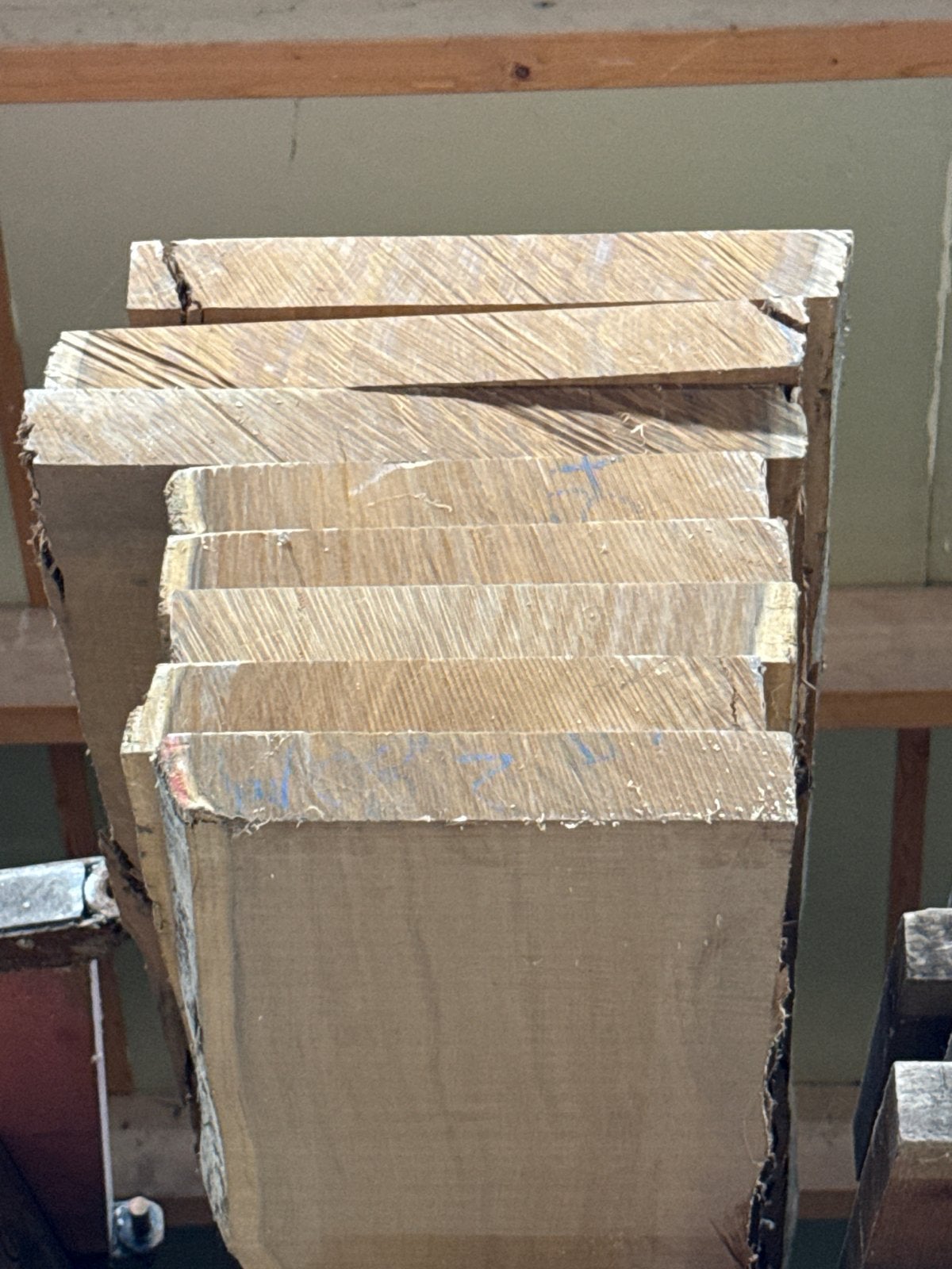 Afrormosia / Afrikaans Teak - 10 zware stamdelen (0,75-0,80, Ophalen, Gebruikt, 250 tot 300 cm, Plank