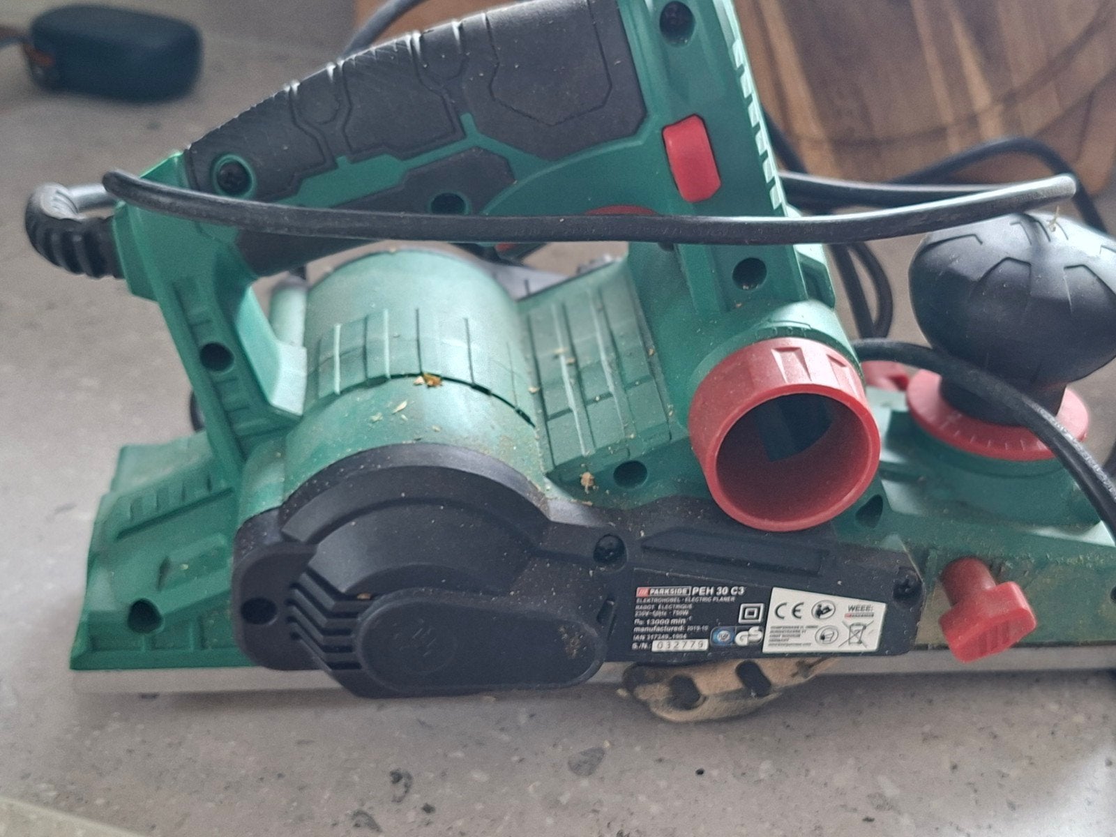 Parkside elektrische schaaf PEH 30 C3 - 750W, Doe-het-zelf en Verbouw, Ophalen of Verzenden, Zo goed als nieuw