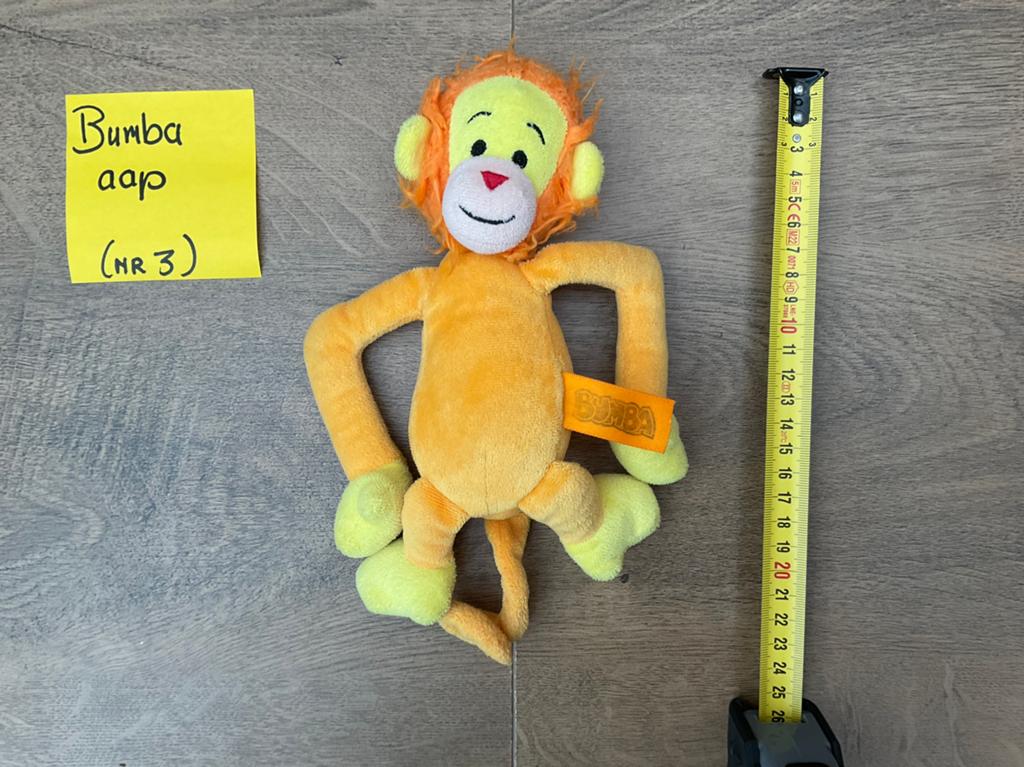 Zgan, niet kapot, aapje Poppa knuffel van Bumba Studio 100, Ophalen, Overige figuren, Zo goed als nieuw, Beeldje of Figuurtje