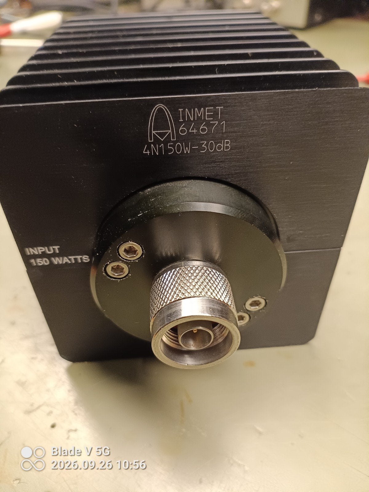 Inmet 4N150W-30dB RF Verzwakker / Dummy Load, Telecommunicatie, Ophalen of Verzenden, Gebruikt