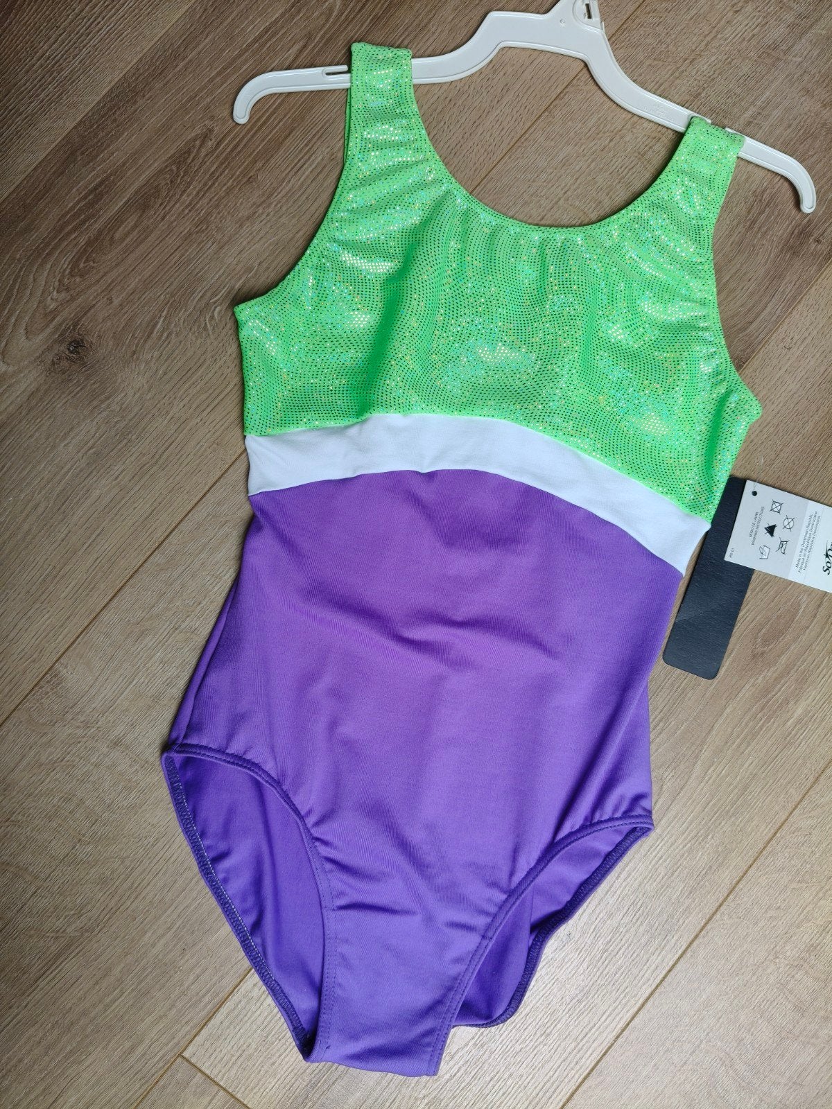 So Danca Turnpak Maat S Paars Groen Open Rug, Kindermaat 146 t/m 176, Ophalen of Verzenden, Nieuw, Groen