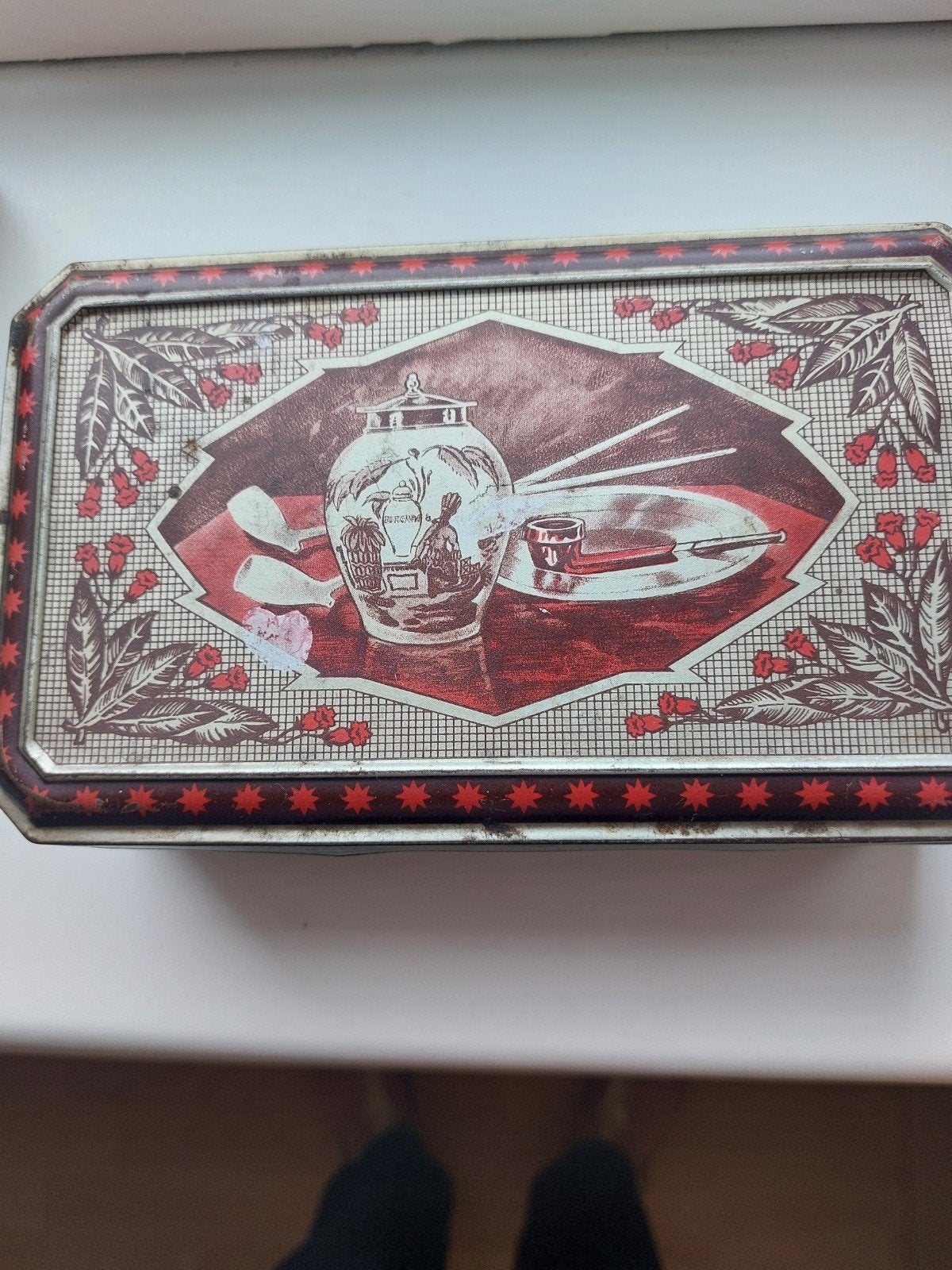 Vintage Niemeijer's Tabaksblik - Rood Ster Rooktabak No. 525, Ophalen of Verzenden, Gebruikt, Overige, Overige merken