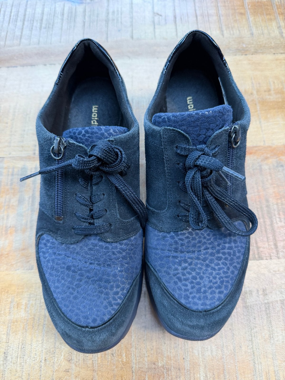 Waldläufer schoenen - Weinig gedragen mast 7,5H, Ophalen of Verzenden, Zo goed als nieuw, Blauw, Schoenen met lage hakken