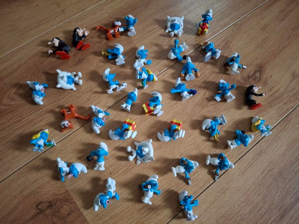Heel veel smurfen popjes. 37 delig., Verzamelen, Smurfen, Ophalen of Verzenden, Gebruikt, Verschillende Smurfen