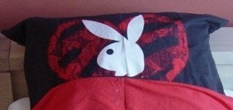 origineel PLAYBOY 1 persoons dekbedovertrek 140 x 200, Verzenden, Eenpersoons, Wit, Dekbedovertrek