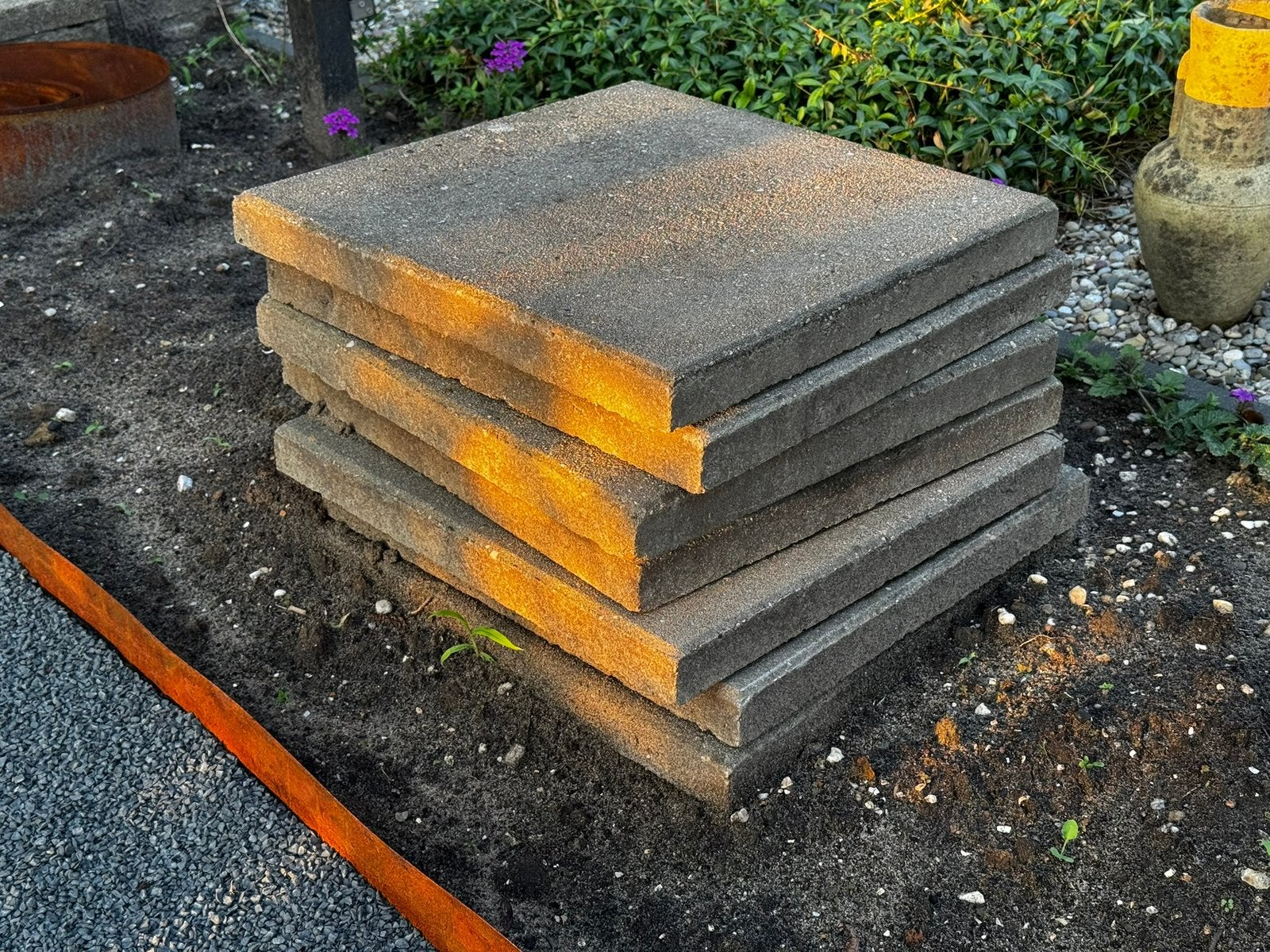 Tegels en betonbiels, Ophalen, Gebruikt, Minder dan 5 m², Beton