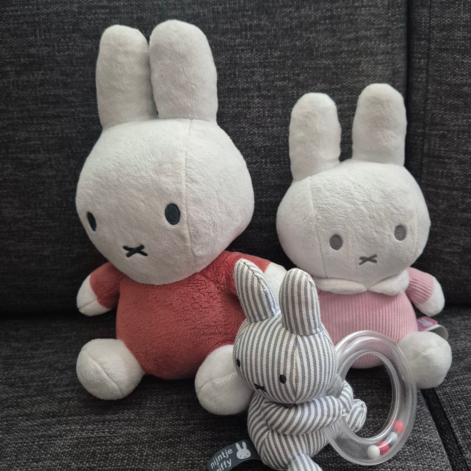 Nijntje knuffels en rammelaar set, Ophalen of Verzenden, Zo goed als nieuw, Rammelaar, Met geluid