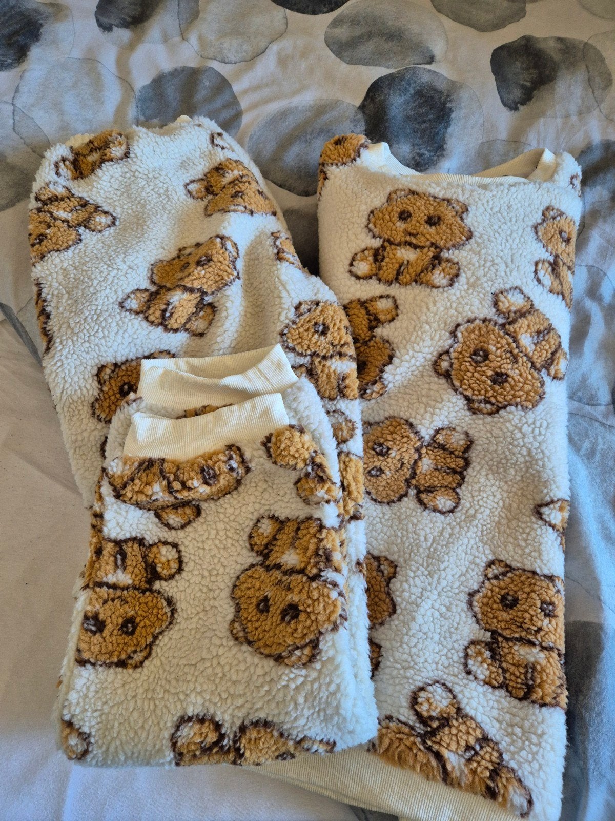 Donder Winter Huispak met Teddybeer Patroon, Ophalen, Wit, Maat 42/44 (L), Zo goed als nieuw