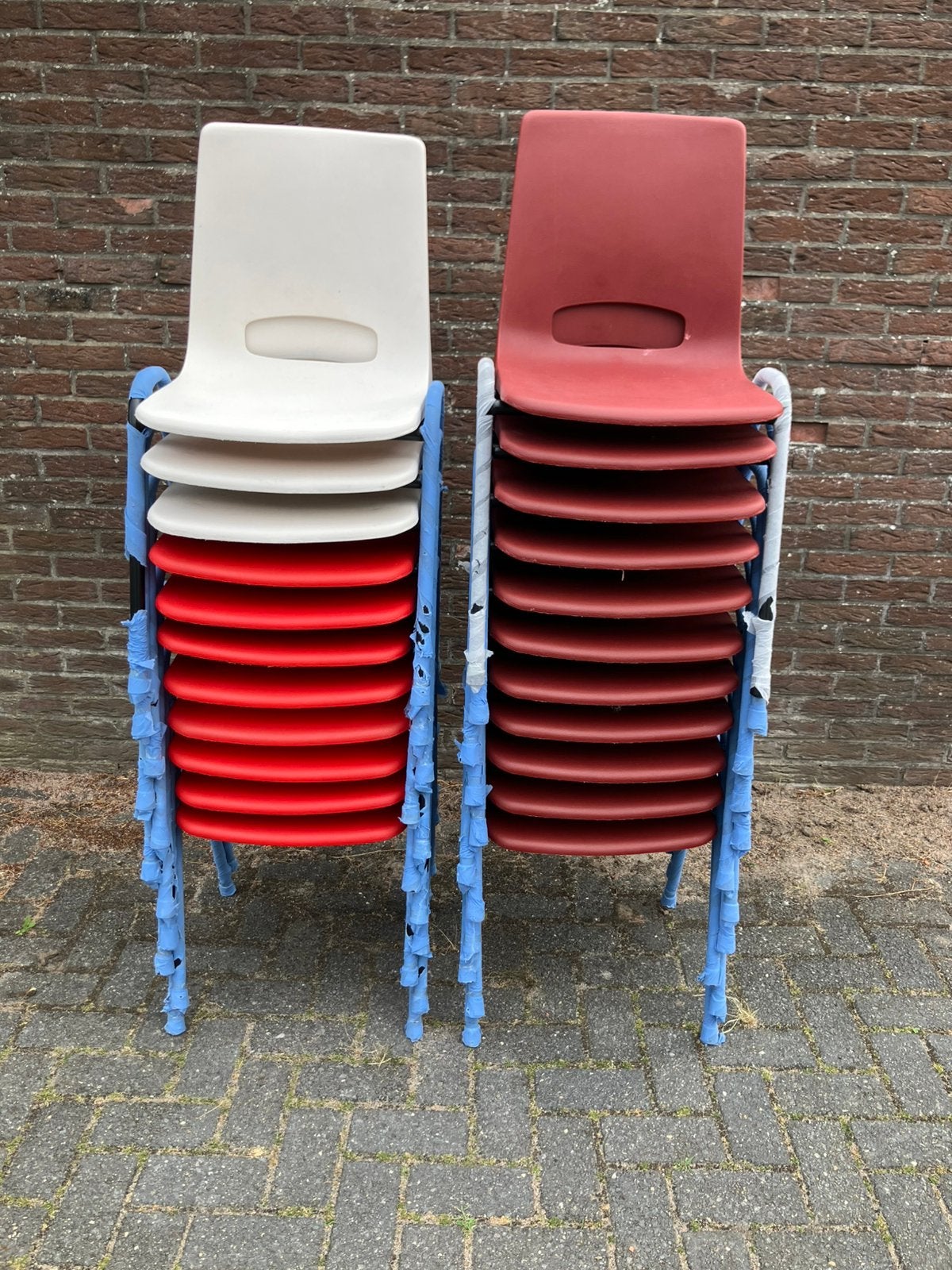Nieuwe kantinestoelen stapelstoelen stapelbare stoelen, Ophalen, Nieuw, Metaal, Vijf, Zes of meer stoelen