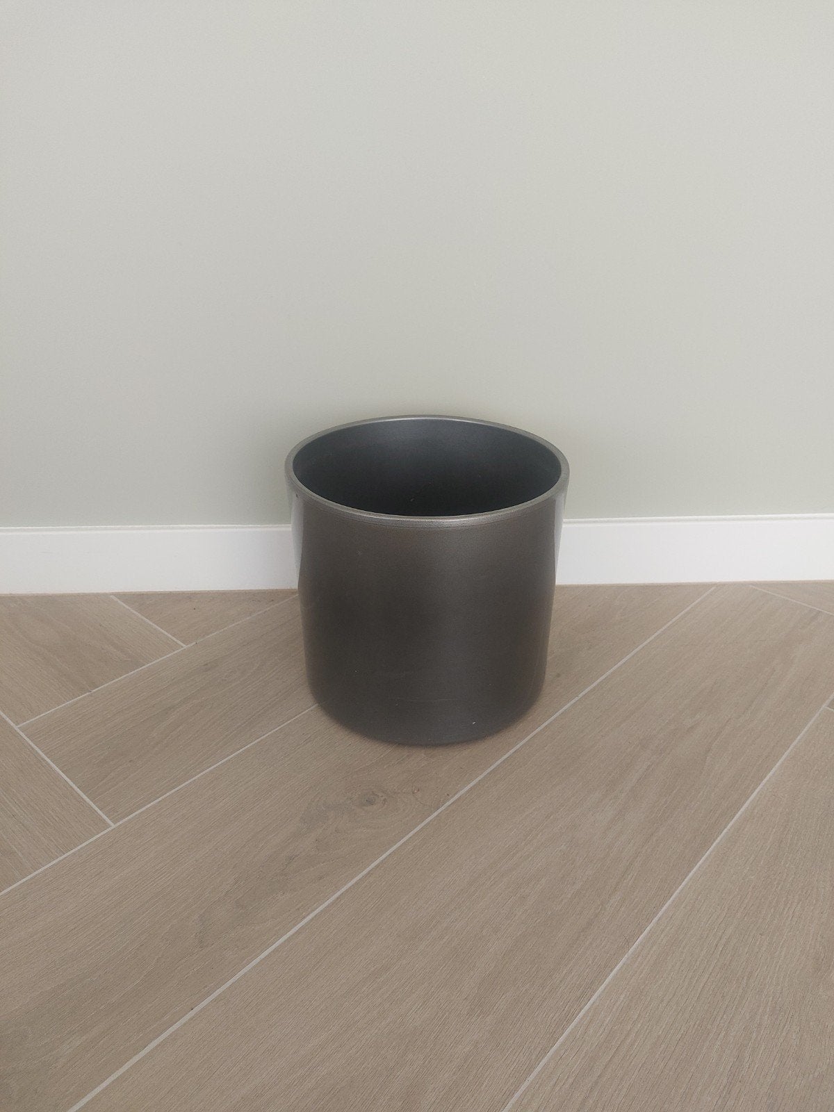 Bloempot grijs metallic voor kamerplant, Ophalen