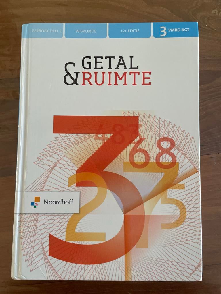 Wiskunde boek Getal & Ruimte VMBO-KGT 3 (12e editie), Ophalen of Verzenden, Beta, Gelezen, MBO