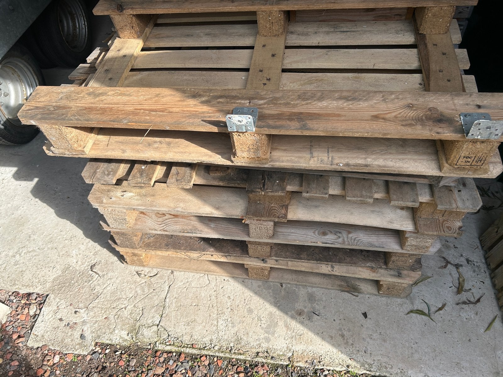 Gebruikte houten pallets - stuk- brandhout gratis!, Tuin en Terras, Ophalen