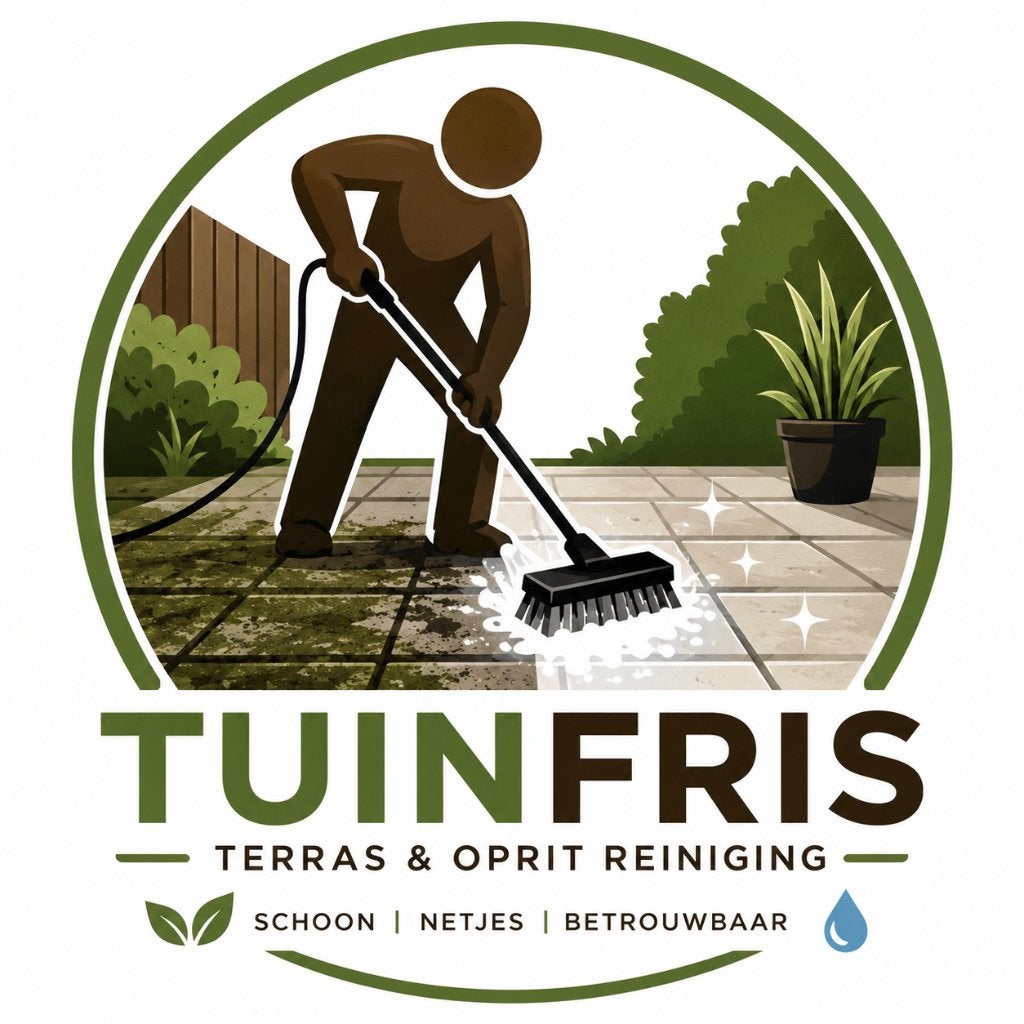 Terras/oprit reinigen  – groene aanslag verwijderen, Diensten en Vakmensen, Tuinmannen en Stratenmakers, Tuinonderhoud of Snoeiwerk