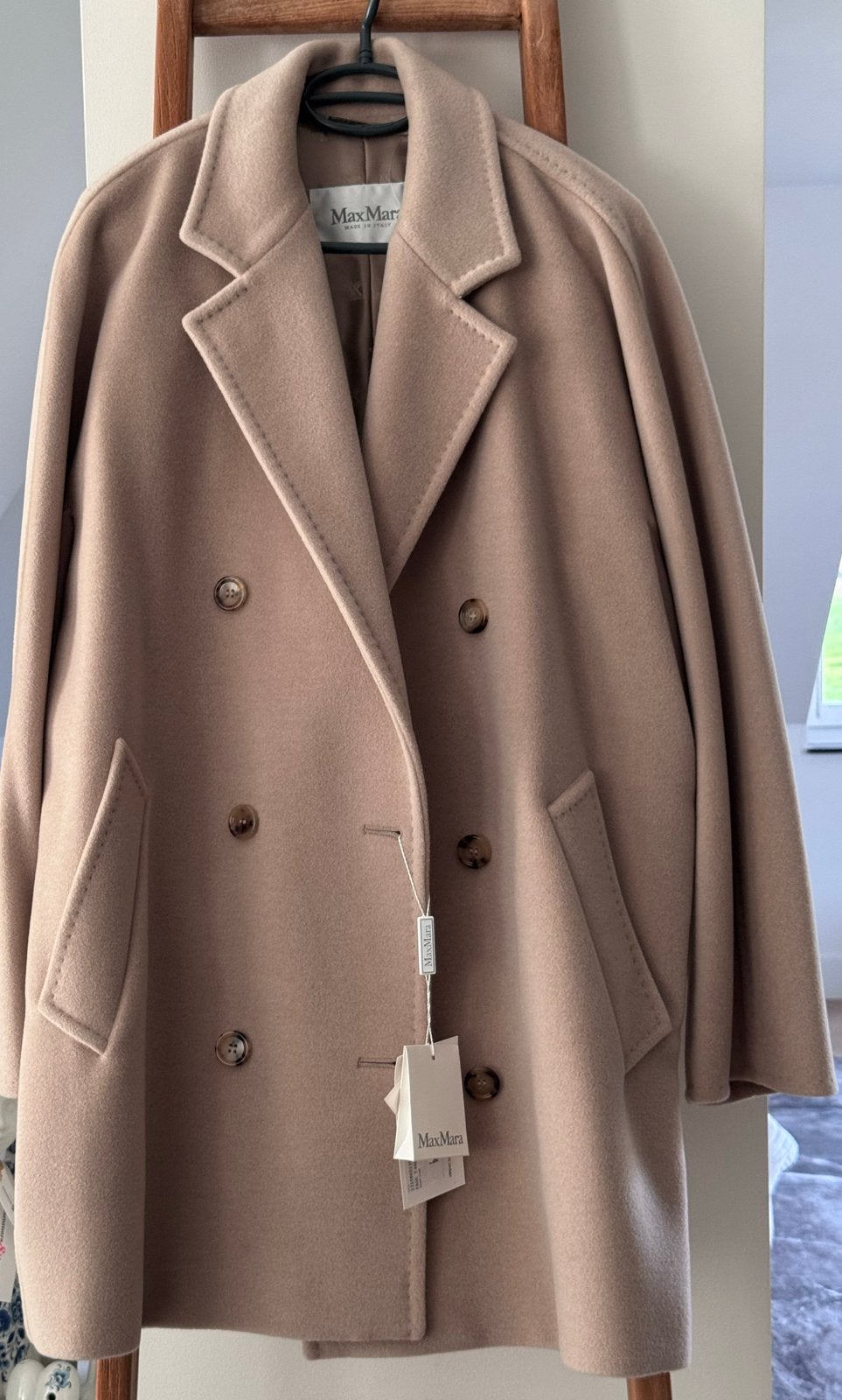 Max Mara Rebus Coat - Nieuw met kaartjes, Verzenden, Nieuw, Maat 42/44 (L), Beige