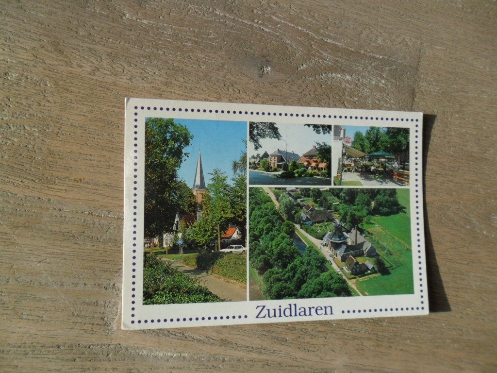 Zuidlaren, luchtfoto/terras, Verzenden, 1980 tot heden, Gelopen, Noord-Brabant