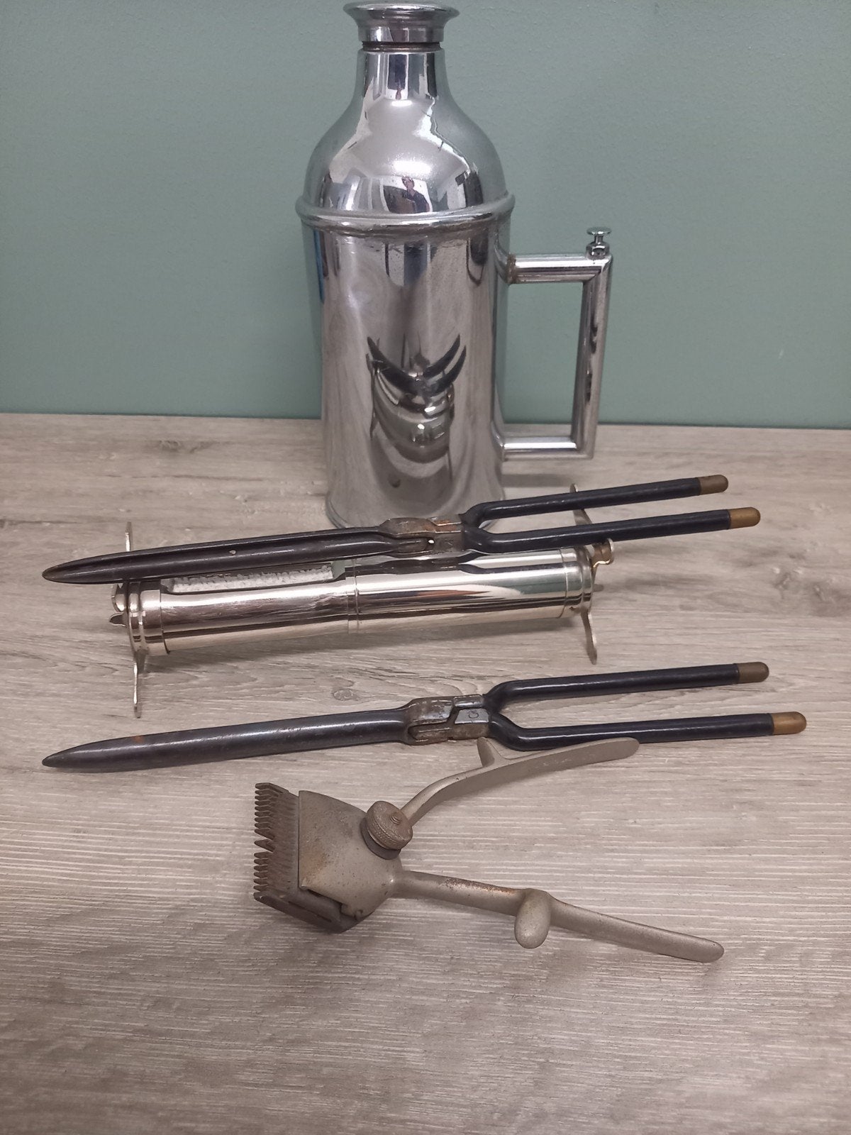 Vintage kappersspullen#krultang#tondeuse, Antiek en Kunst, Ophalen of Verzenden
