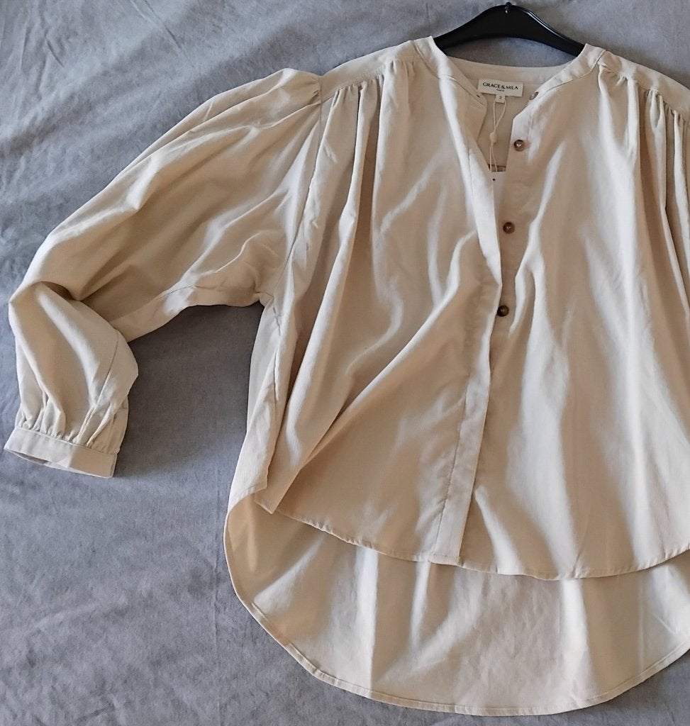 Nieuw! Grace & Mila, Paris, blouse, ecru, maat L, Grace & Mila, Beige, Maat 42/44 (L), Nieuw