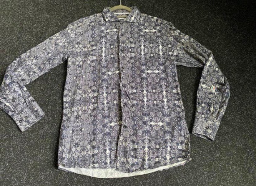 Overhemd XL. Wam denim, Verzenden, Zo goed als nieuw, Blauw, Halswijdte 43/44 (XL)