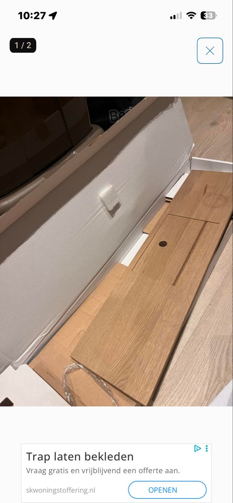 Loox houten badplank - Massief eiken, Ophalen, Gebruikt, Bruin, Hout