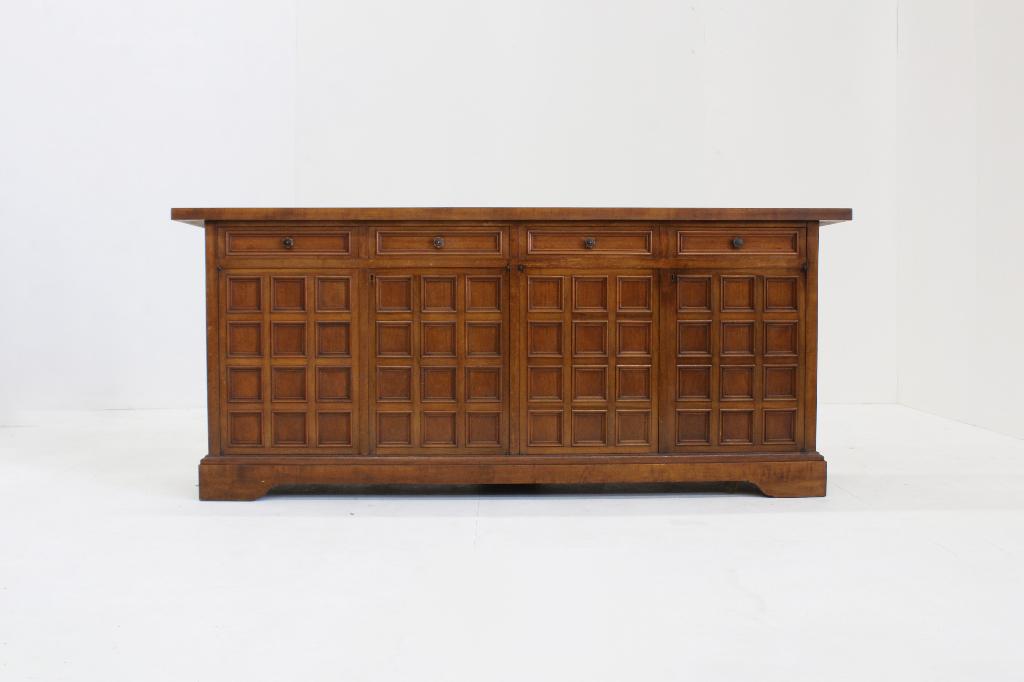 Vintage Brutalist Italiaans sideboard, Ophalen, Met deur(en), 150 tot 200 cm, Vintage