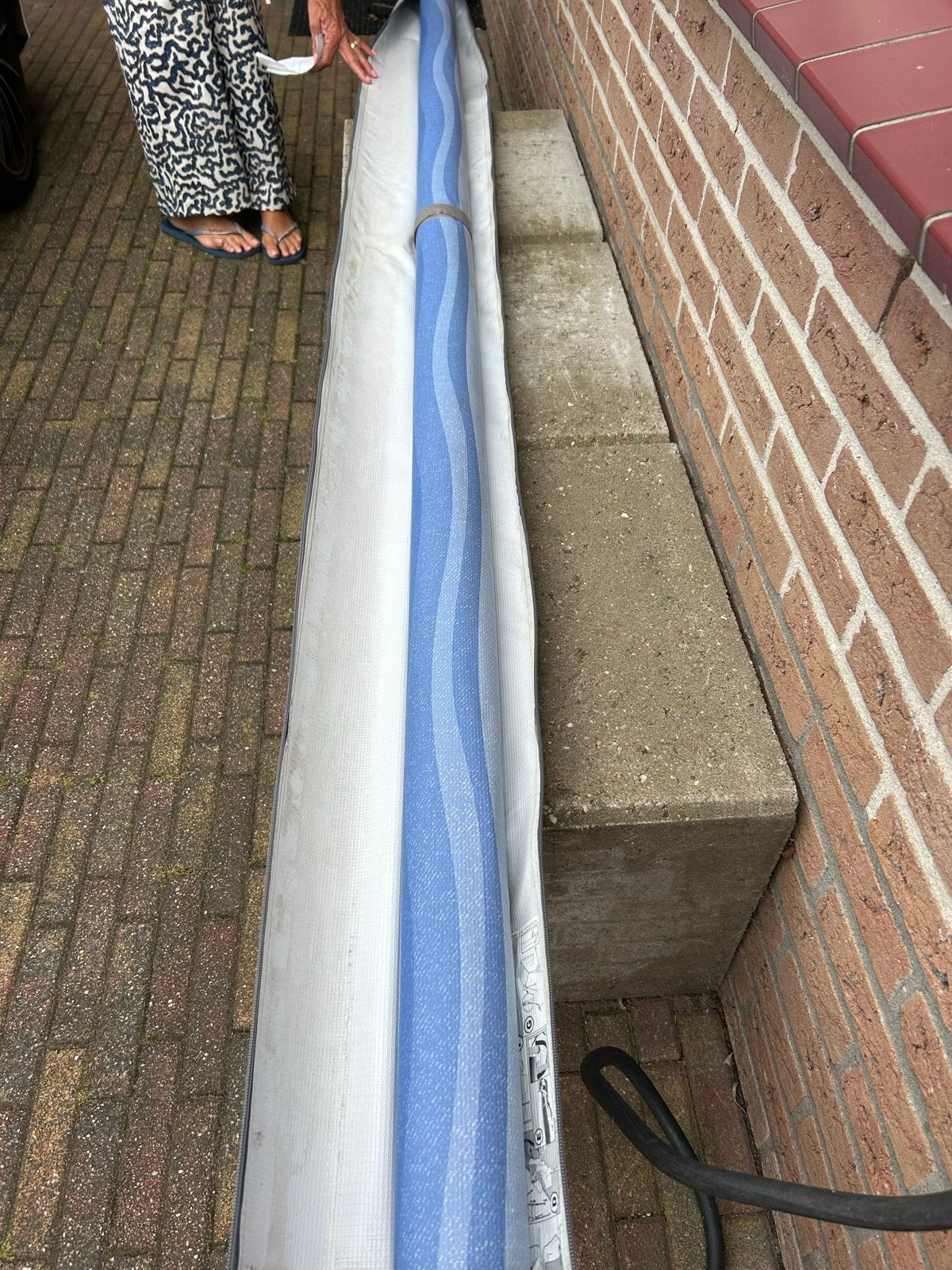 Fiamma Luifel Blauw Wit - Zo goed als nieuw (320 cm), Ophalen, Zo goed als nieuw, Fiamma