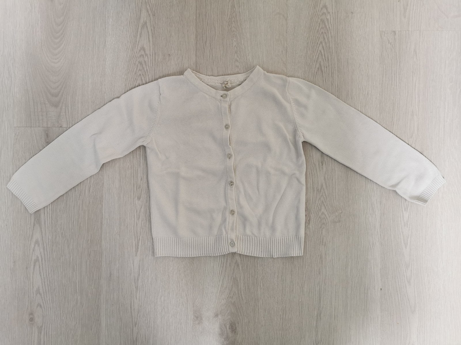 Young Dimension vest wit met zilveren glitter knoopjes, Verzenden, Gebruikt, Meisje, Trui of Vest