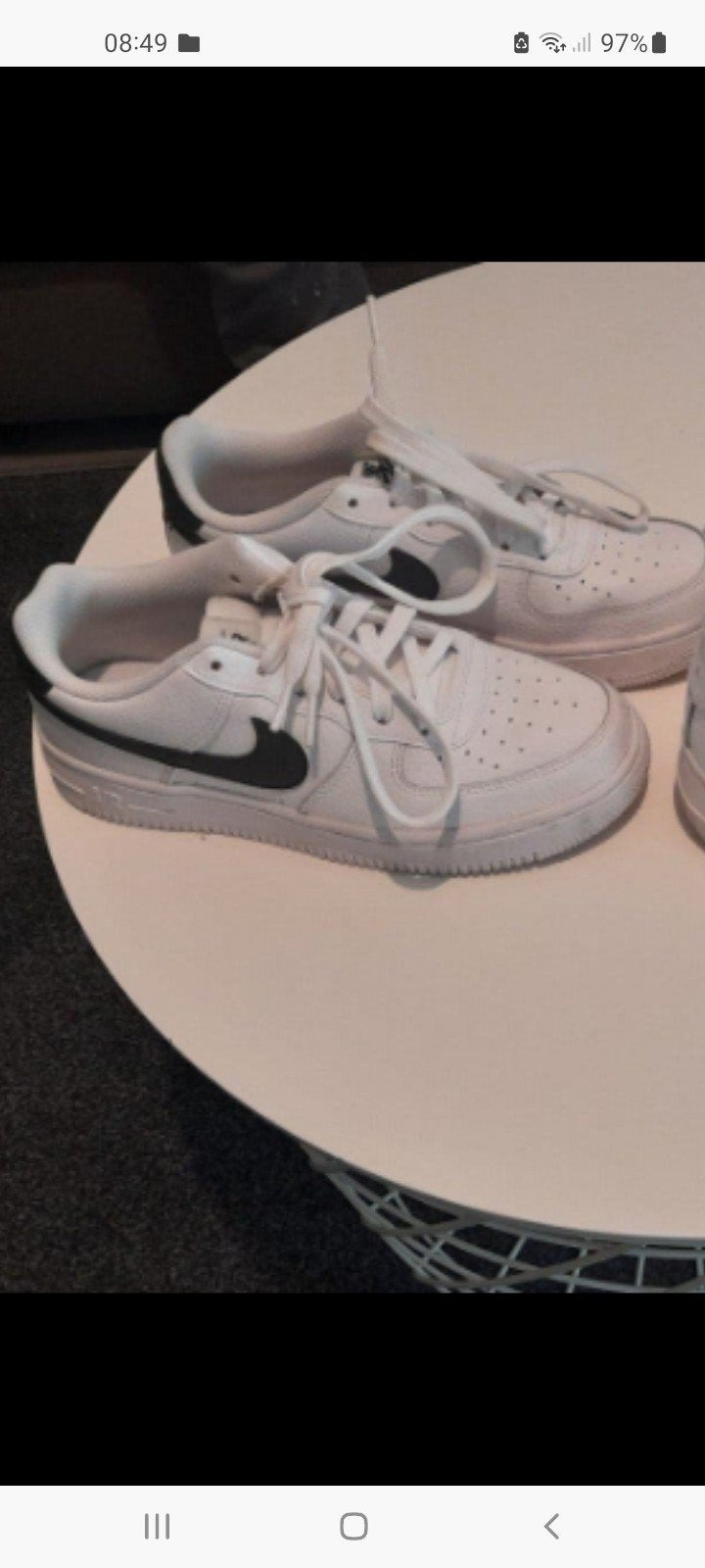 Nike Air Force 1 Wit Zwart Maat 38, Ophalen, Zo goed als nieuw