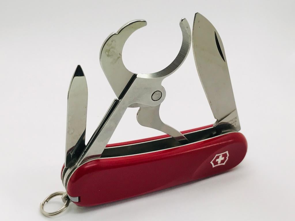 VICTORINOX SWISS ARMY KNIFE CIGAR 36 RED Delemont Collection, Ophalen of Verzenden, Gebruikt