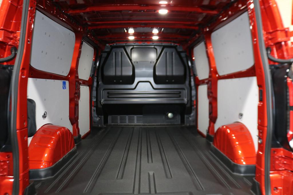 Ford E-Transit Custom 340 L2 H1 Limited 65 kWh 218pk 2x schu, Auto's, Bestelauto's, Automaat, Gebruikt, LED verlichting, Ford